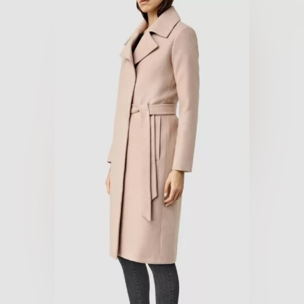 LAST CHANCE AllSaints Iya Mai Coat, Dusty Pink - Picture 4 of 8